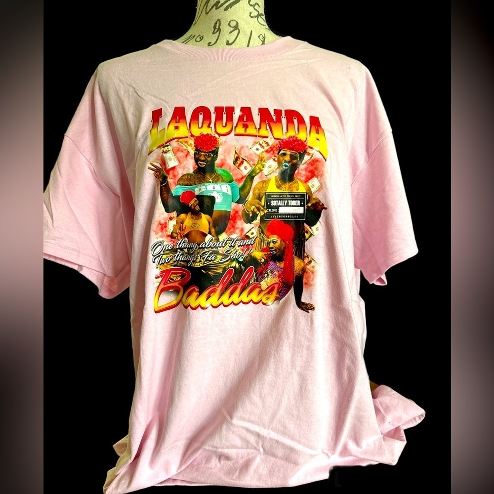 3/$13 NWOT- Pink t-shirt LAQUNDA BADDAS SIZE 3X